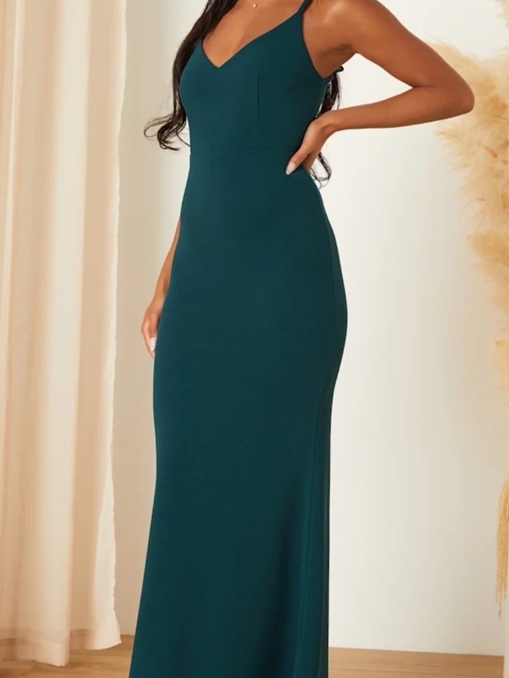 Lulus Medium V-Neck Spaghetti Strap Maxi Dress